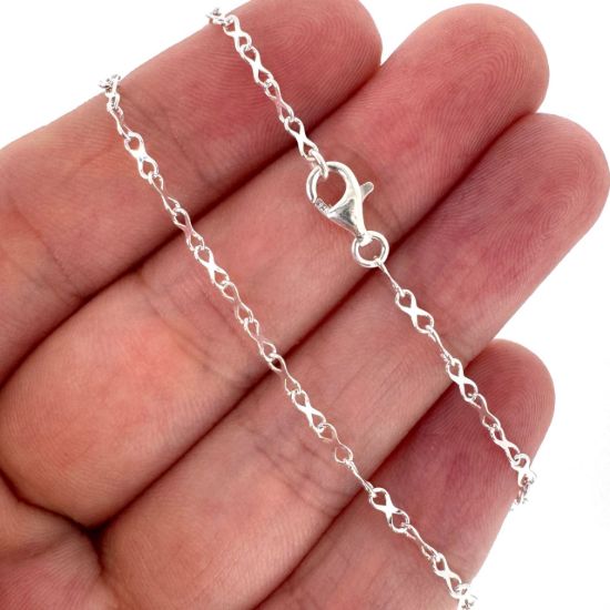 Wholesale 925 Sterling Silver Finished Chain - 4.5x2mm Plain Infinity Chain