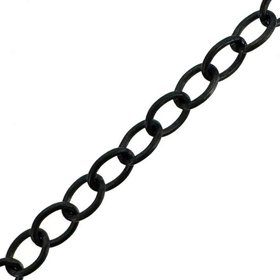 Wholesale Oxidized Sterling Silver Bulk Chain - 2.5x3.5mm Oval Round Cable Chain (sold per foot)