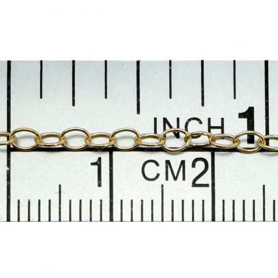 Wholesale 1/20 14K Gold Filled Bulk Chain - Round Oval Cable Chain (sold per foot)