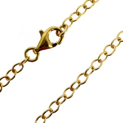 Wholesale Gold Over Sterling Silver Finished Chain - 4x3mm Cable Chain
