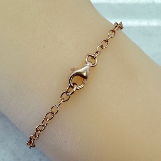 Wholesale Rose Gold Plated Sterling Silver Finished Chain - 4mm Strong Oval Cable Chain