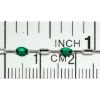 Wholesale 925 Sterling Silver Long Box -1+3 PaperClip Enamel Chain (Emerald Color)-4mm by 1.6mm (Sold per foot)