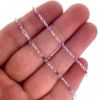 Wholesale 925 Sterling Silver Long Box -1+3 PaperClip Enamel Chain (Amethyst Color)-4mm by 1.6mm (Sold per foot)