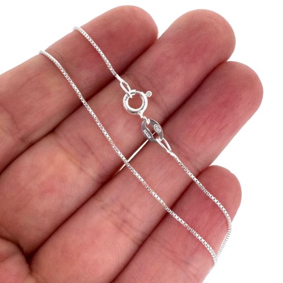 Wholesale 925 Sterling Silver Finished Chain - 0.8mm Tiny Box Chain