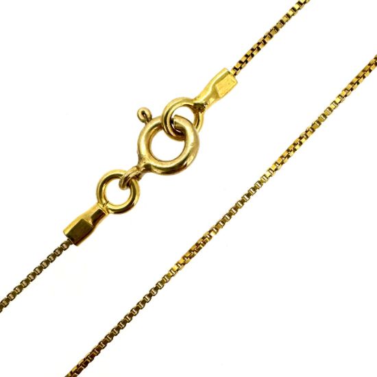Wholesale Gold over Sterling Silver Finished Chain - 0.8mm Tiny Box Chain  