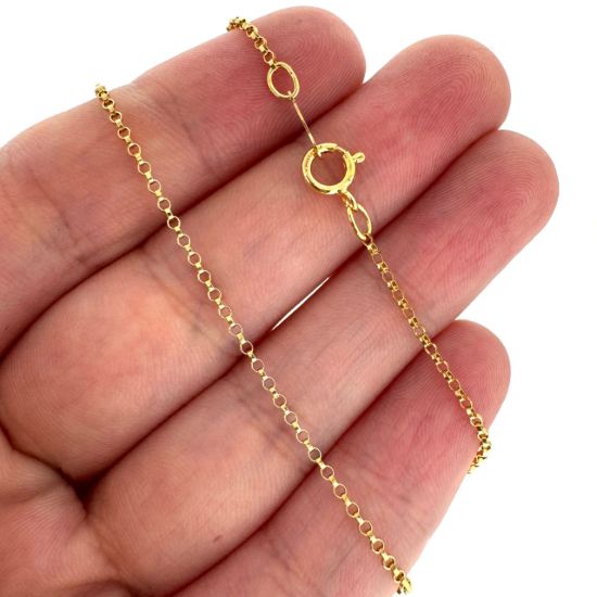 Wholesale 1/20 14K Gold Filled Finished Chain - 1.1mm Rolo Chain