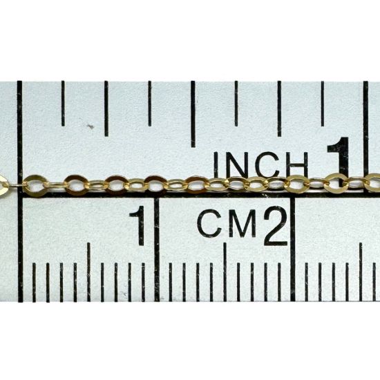 Wholesale Gold Over Sterling Silver Bulk Chain - Small Flat Oval Cable Chain 1.5x2mm (sold per foot)