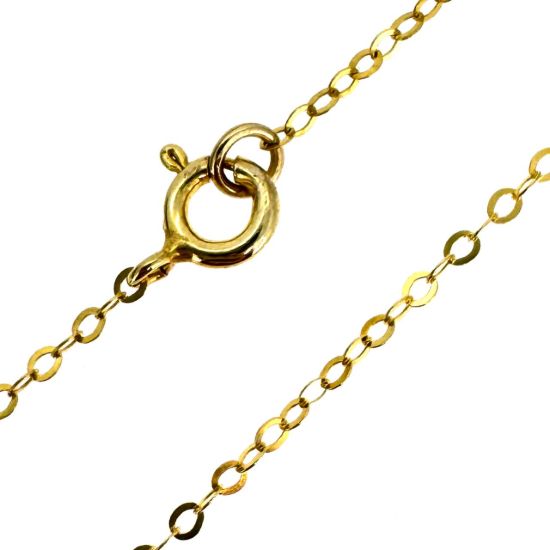 Wholesale Gold Over 925 Italian Sterling Silver Finished Chain - Light Flat Cable - 16"- 36"