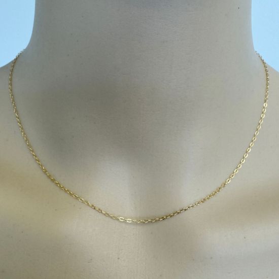 Wholesale 1/20 Gold Filled Finished Chain - 1.3mm Flat Cable Chain
