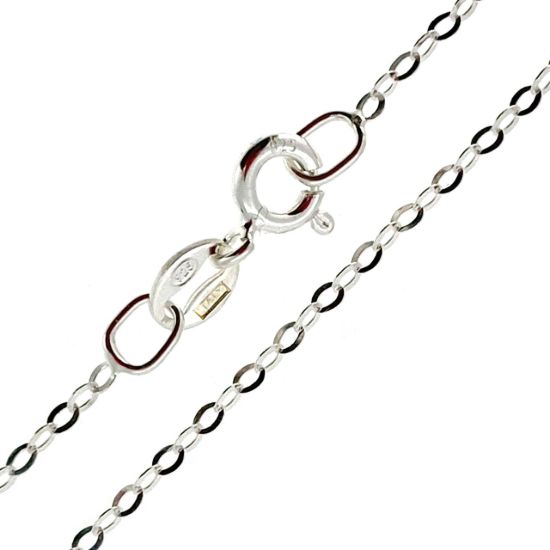 Wholesale 925 Italian Sterling Silver Finished Delicate Flat Cable Chain - Sold Per Piece
