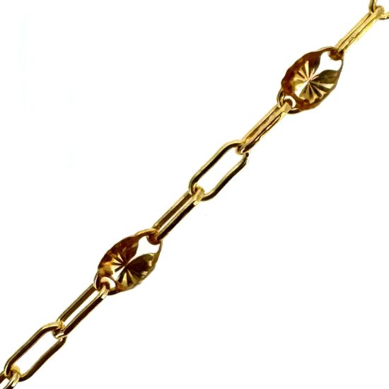 Wholesale 1/20 14K Gold Filled Long Box - 1+3 PaperClip Birthstone Enamel Chain Kits - Set of 12 Months