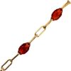 Wholesale 1/20 14K Gold Filled Long Box - 1+3 PaperClip Birthstone Enamel Chain Kits - Set of 12 Months
