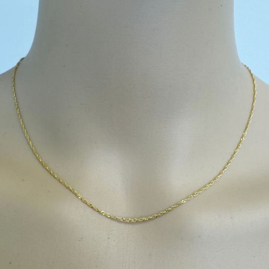 Wholesale Gold over 925 Sterling Silver Finished Chain - 1mm Singapore chain