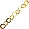 Wholesale Gold over Sterling Silver Bulk Chain - 3.5mm Round Flat Cable Chain  (sold per foot) 