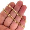 Wholesale Gold over Sterling Silver Bulk Chain - 3.5mm Round Flat Cable Chain  (sold per foot) 