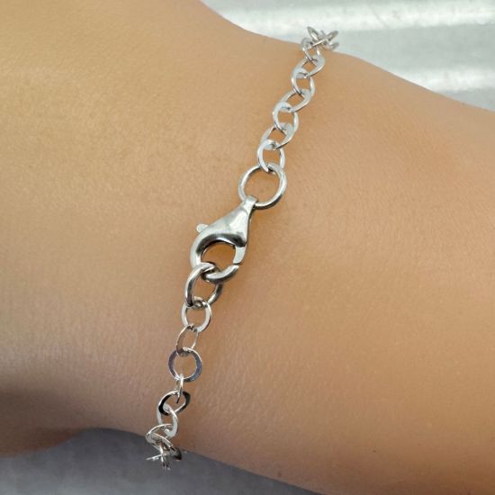 Wholesale 925 Sterling Silver Finished 3.5mm Flar Circle Link Cable Chain