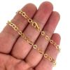 Wholesale Gold over 925 Sterling Silver Finished 3.5mm Flat Circle Cable Chain 