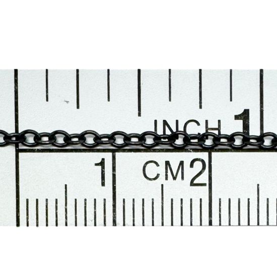 Wholesale Oxidized Sterling Silver Bulk 1.8x2.2mm Strong Round Cable Chain (sold per foot)