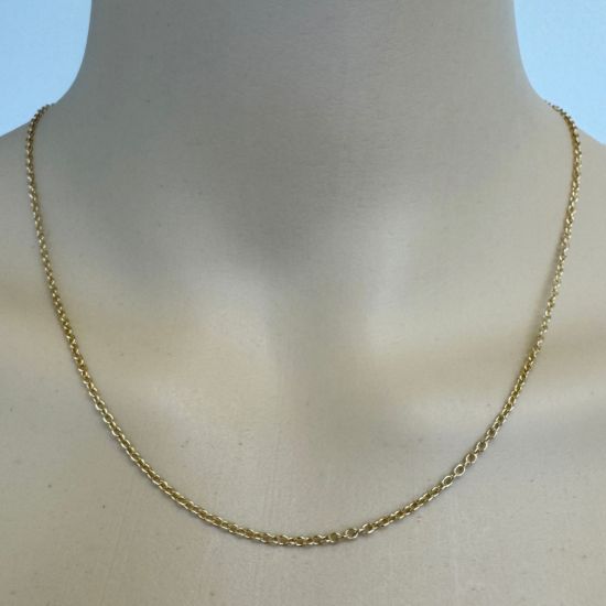 Wholesale Gold Over Sterling Silver Finished Chain - Strong Oval Cable Chain
