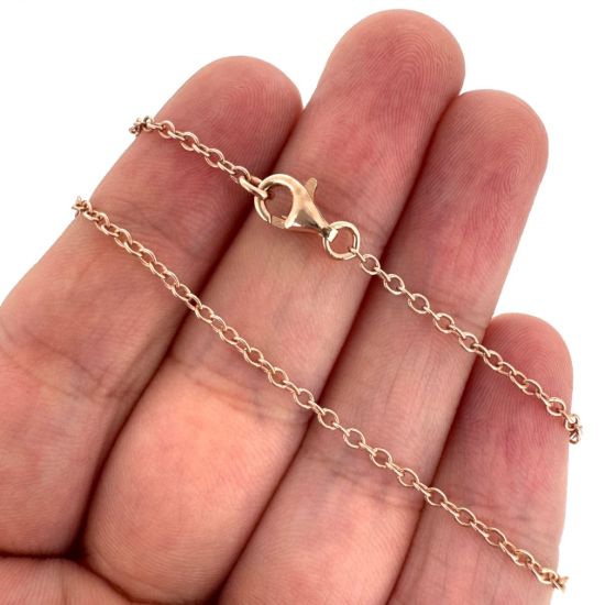Wholesale Rose Gold Over Sterling Silver Finished Chain - Strong Cable Chain