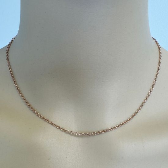 Wholesale Rose Gold Over Sterling Silver Finished Chain - Strong Cable Chain