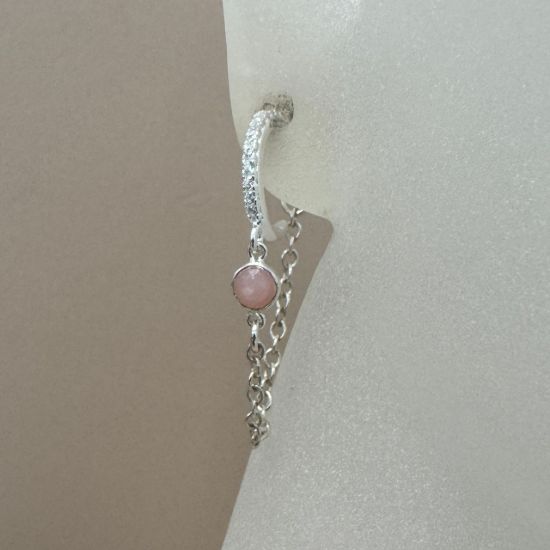 Wholesale 925 Sterling Silver High End 100% Genuine Natural Gemstone - Birthstone Bezel Connector - 4mm