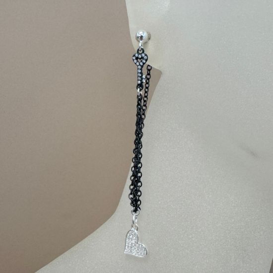 Wholesale 925 Sterling Silver Heart Charm with CZ Stones - 10mm (sold per piece)