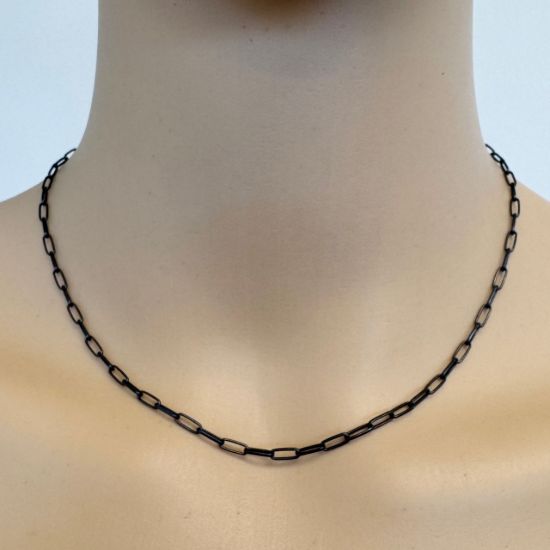 Wholesale Oxidized Sterling Silver Bulk Chain - 6.2x2.5mm Rectangle Long Box Chain (sold per foot)