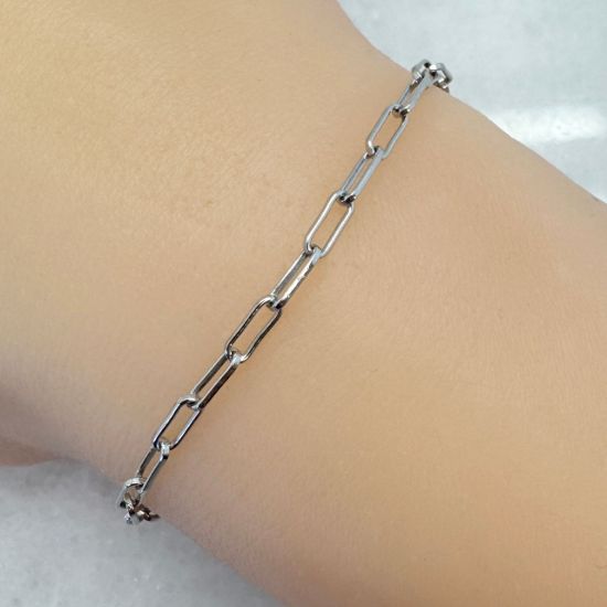 Wholesale Rhodium Over 925 Sterling Silver 6.2x2.5mm Rectangle Long Box Chain - Unfinished Bulk Chain (sold per foot)