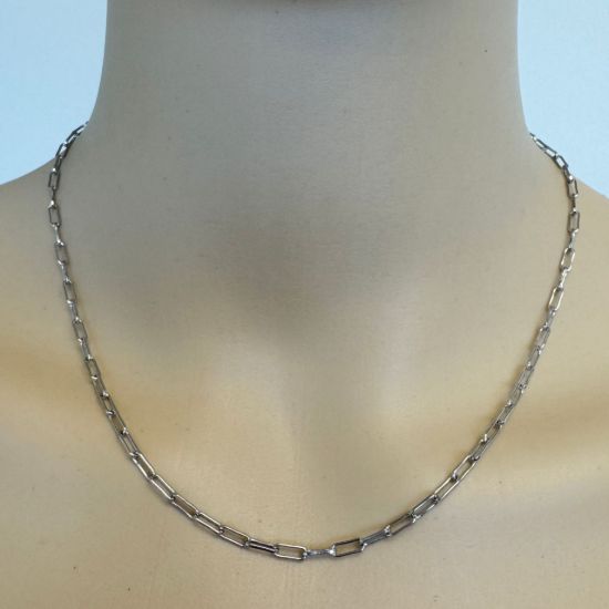 Wholesale Rhodium Over 925 Sterling Silver 6.2x2.5mm Rectangle Long Box Chain - Unfinished Bulk Chain (sold per foot)