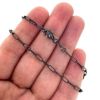 Wholesale Oxidized 925 Sterling Silver Finished Rectangle Long Box Chain