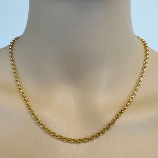 Wholesale Gold over 925 Sterling Silver Finished 3.5mm Rolo Chain Jewelry