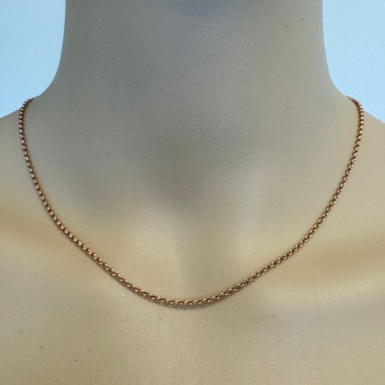 Wholesale Rose Gold Over Sterling Silver Finished Chain - 2mm Rolo Chain