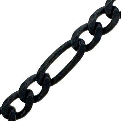 Wholesale Oxidized 925 Sterling Silver Bulk Chain-3.5mm Figaro Chain (sold per foot)