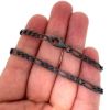 Wholesale Oxidized 925 Sterling Silver Finished Jewelry Chain - 3.5mm Figaro Chain