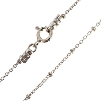 Wholesale Sterling Silver Finished Chain - Cable  Beaded Satellite Chain