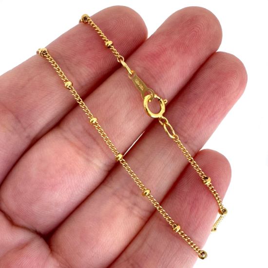 Wholesale 1/20 14K Gold Filled Finished Chain - 2mm Bead Satellite Chain