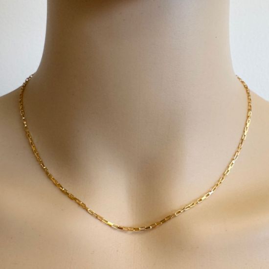 Wholesale 22K Gold Over Sterling Silver Finished Chain - Small Box Chain