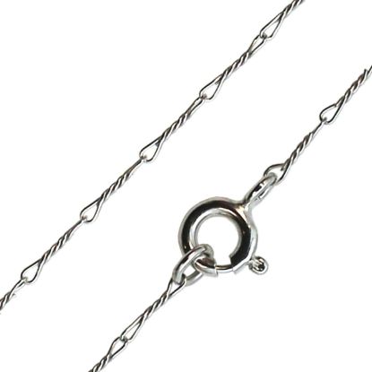 Wholesale Rhodium Plated 925 Sterling Silver Finished Chain - Fancy Twisted Link
