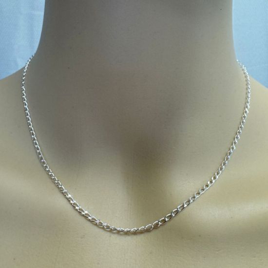 Wholesale 925 Sterling Silver Finished Chain - Diamond Cut Curb Chain