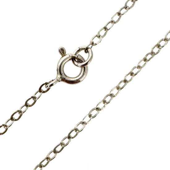 Wholesale 925 Italian Sterling Silver Finished Chain - 2.5mm Flat Oval Cable Chain