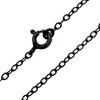 Wholesale Oxidized 925 Italian Sterling Silver Finished Chain - 2.5mm Flat Oval Cable Chain