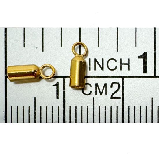 Wholesale Gold Over Sterling Silver Smooth Tube Ending with Ring - 2.6mm (Sold per 10 pieces)