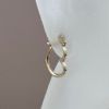 Wholesale 14K Solid Gold Heart Shaped Hoop Earrings  -  Light Weight Hoops  (Sold per pair)