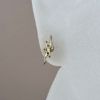 Wholesale 14K Solid Yellow Gold 13mm Lightening Bold Stud Earrings with Butterfly Back (Sold Per Pair)