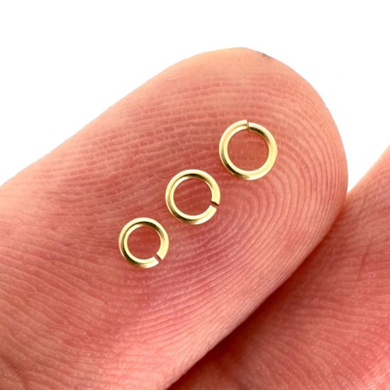 Wholesale 1/20 14k Gold Filled Open Jump Rings  - 24 Gauge - All Sizes (100pcs)