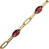 Wholesale 1/20 14K Gold Filled Long Box - 1+3 PaperClip Enamel Chain (Amethyst Color) - 3.6mm by 1.6mm (Sold per foot)