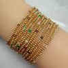 Wholesale 1/20 14K Gold Filled 2mm Smooth Beaded Stretchy Bracelet with Natural Gemstone Beads
