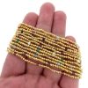 Wholesale 1/20 14K Gold Filled 2mm Smooth Beaded Stretchy Bracelet with Natural Gemstone Beads