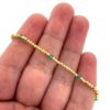 Wholesale 1/20 14K Gold Filled 2mm Smooth Beaded Stretchy Bracelet with Natural Gemstone Beads